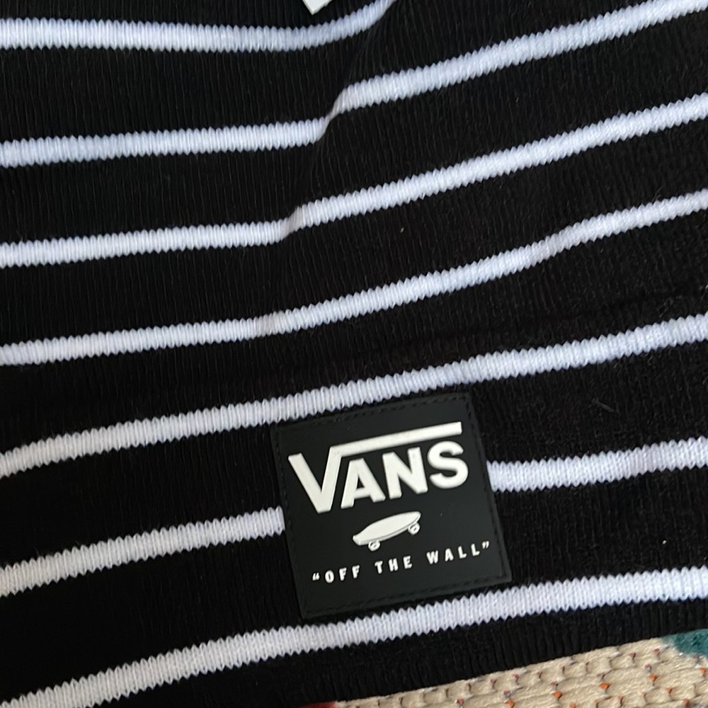 VANS BREAKIN CURFEW KNIT CUFF BEANIE ADULT HAT BLACK WHITE VN0A5GUV2UC WOMENS - Picture 3 of 16